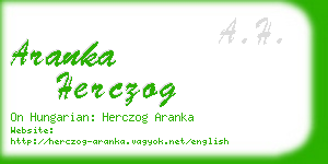 aranka herczog business card